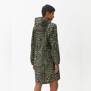 Like new ARKET COTTON Leopard Print Hooded Coat